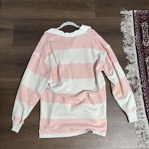 Aerie Pink and Cream Knit Top